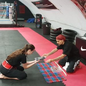 Steffi earns Nakdab level I at Tactical Thai Sword London with Kru Nuat