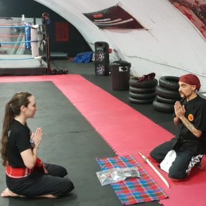 Steffi earns Nakdab level I at Tactical Thai Sword London with Kru Nuat