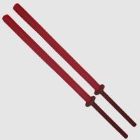 dap thai padded swords full red