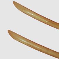 2 rattan swords, tips