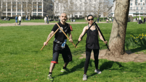 Helen and Kru Nuat - Tactical Thai Sword London