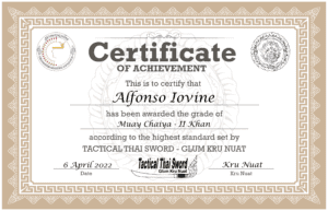 TTs GKN - Certificate muay chaiya