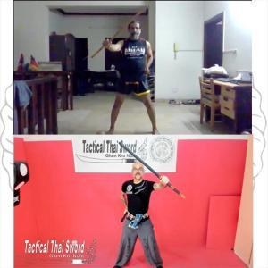 First online class for Rehan, II | Tactical Thai Sword - Glum Kru Nuat