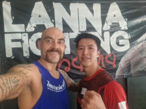 with Kru Tin at LannaFighting ChiangMai